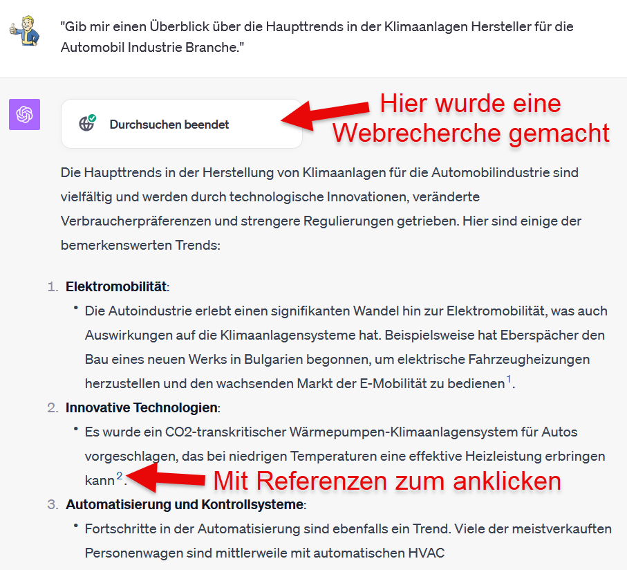 Mitbewerberanalyse mit ChatGPT - Haupttrends ermitteln